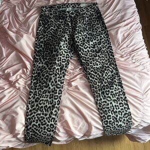 rag & bone Black and White Leopard Print Women's Jeans